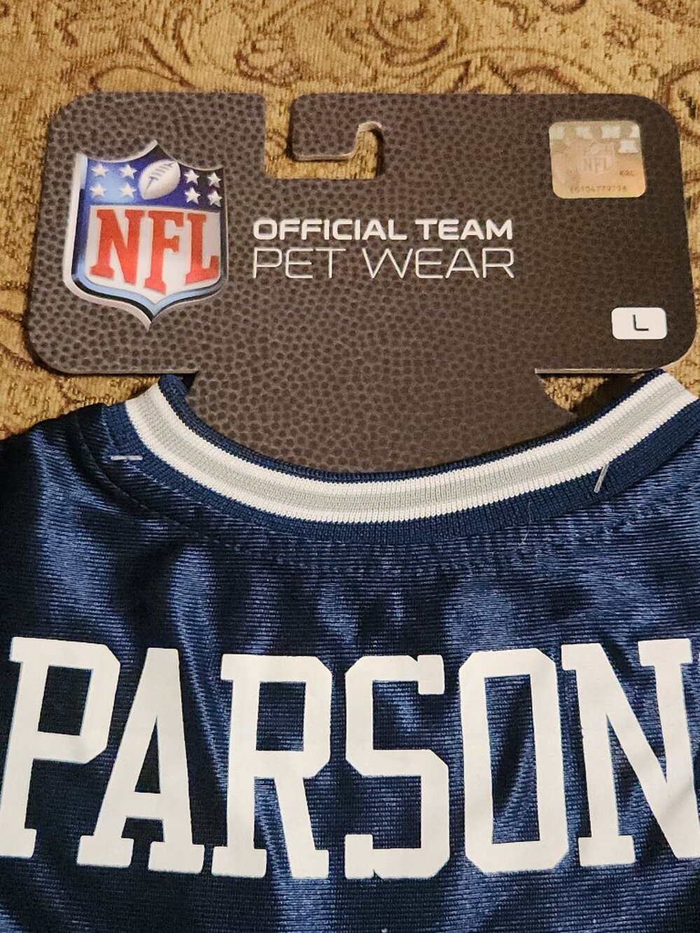 NWT Dallas Cowboys Micah Parsons Pet Jersey Size Large - NFL Dog Jersey